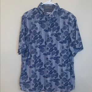 Tommy Bahama Collared Linen Blend Button Down Shirt Size Large